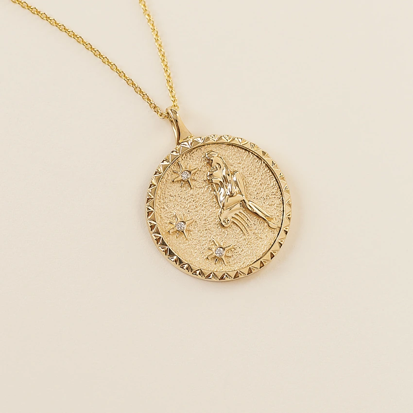 Virgo Zodiac Diamond Pendant